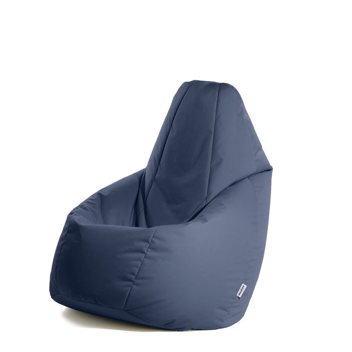 Pouf Poltrona Sacco Grande Sfoderabile con sacca interna BAG L in tessuto Samba per esterno Antistrappo, Impermeabile Ø80 x 125 cm