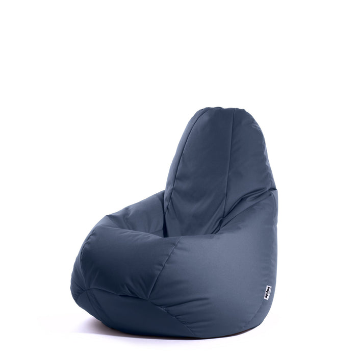 Pouf Poltrona Sacco piccola Sfoderabile con sacca interna BAG M in tessuto Samba per esterno, Antistrappo, Impermeabile, Ø68 x 107 cm