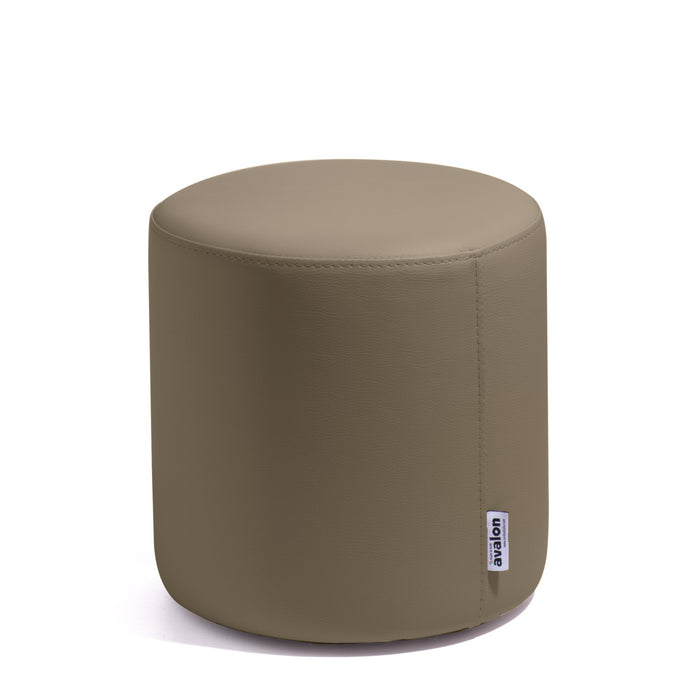 Avalon Tavolino Pouf Rigido Cilindro Similpelle Mamba Trendy Classe 1-IM Ignifugo per Interno ed Esterno. Dim: Ø35 cm X H32 cm