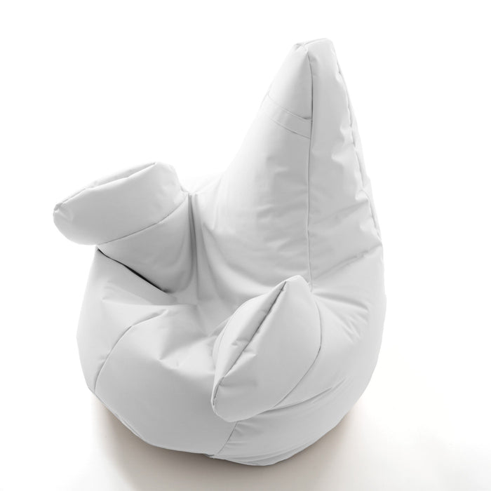 Pouf poltrona sacco Grande con braccioli Ploof, sfoderabile con sacca interna, Avalon in tessuto poliestere Jive per interno Imbottito, Antistrappo, Impermeabile Dim: Ø85 x H90 cm