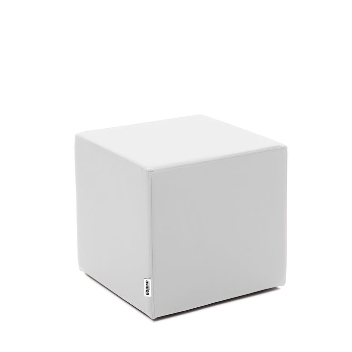 Avalon Pouf Rigido Cubo Finta pelle Jazz per Interno ed Esterno. Dim: Larg. 40 cm X Prof. 40 cm X Alt. 43 cm
