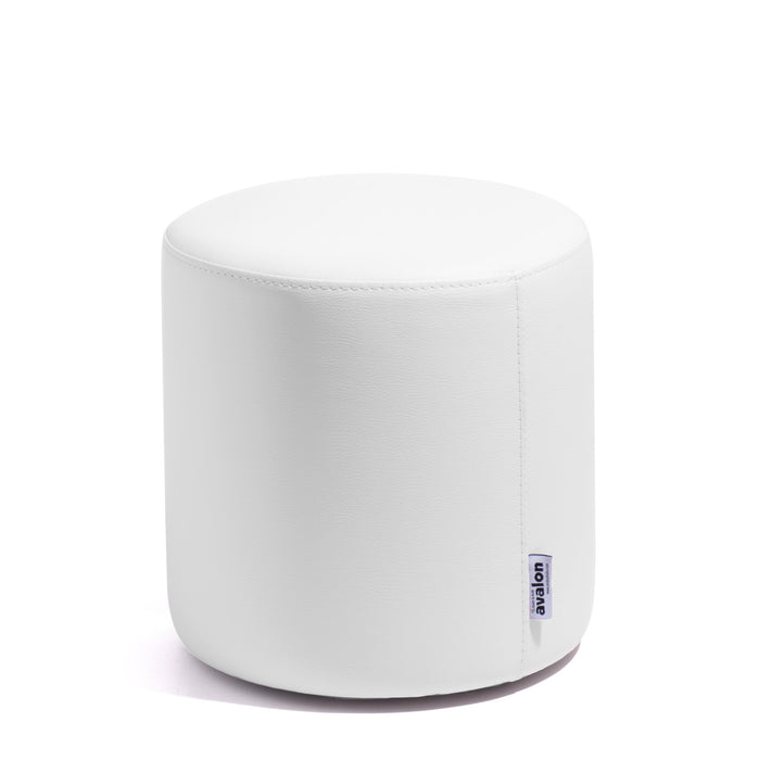 Avalon Tavolino Pouf Rigido Cilindro Similpelle Mamba Trendy Classe 1-IM Ignifugo per Interno ed Esterno. Dim: Ø35 cm X H32 cm