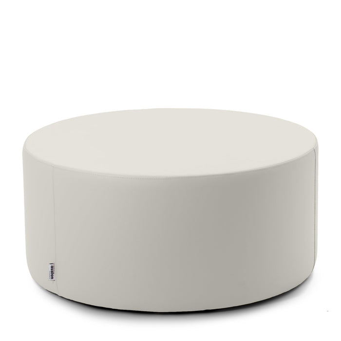 Avalon Tavolino Pouf cilindro rigido Similpelle Mamba Trendy Classe 1-IM Ignifugo per Interno ed Esterno. Dim: Ø90 cm X H40 cm