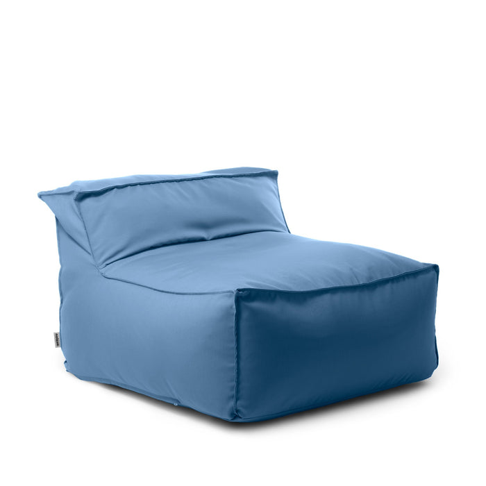 Pouf poltrona 1 posto Deluz Avalon in tessuto Tropical per esterno. Dim: 98x98x65 cm