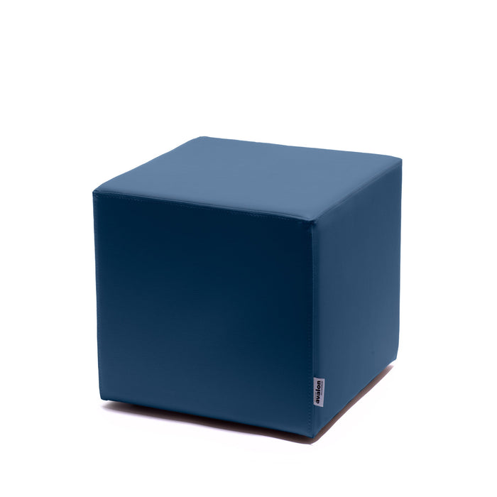 Avalon Pouf Rigido Cubo Similpelle Mamba Trendy Classe 1-IM Ignifugo per Interno ed Esterno. Dim: Larg. 45 cm X Prof. 45 cm X Alt. 43 cm
