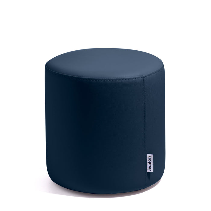 Avalon Tavolino Pouf Rigido Cilindro Similpelle Mamba Trendy Classe 1-IM Ignifugo per Interno ed Esterno. Dim: Ø35 cm X H32 cm