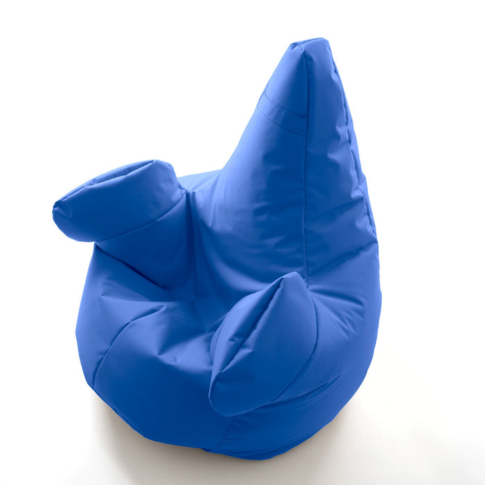 Pouf poltrona sacco Grande con braccioli Ploof, sfoderabile con sacca interna, Avalon in tessuto poliestere Jive per interno Imbottito, Antistrappo, Impermeabile Dim: Ø85 x H90 cm