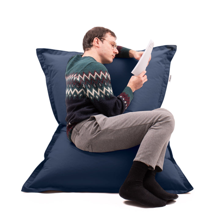 Pouf Cuscino Thin medio sacca vuota in tessuto antistrappo impermeabile Jive per interno dim.135x90 cm