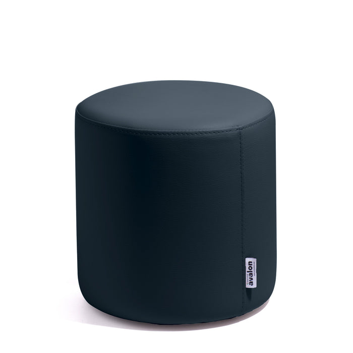 Avalon Tavolino Pouf Rigido Cilindro Similpelle Mamba Trendy Classe 1-IM Ignifugo per Interno ed Esterno. Dim: Ø35 cm X H32 cm