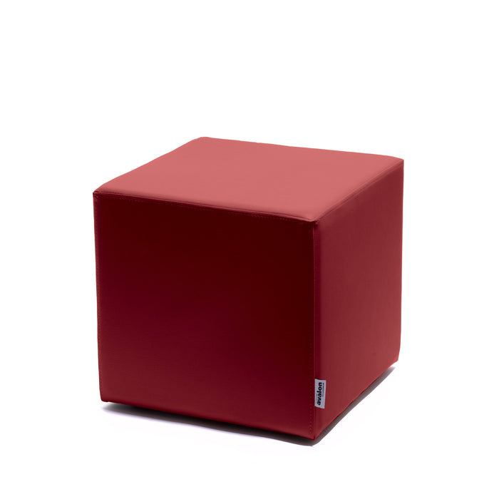 Avalon Pouf Rigido Cubo Similpelle Mamba Trendy Classe 1-IM Ignifugo per Interno ed Esterno. Dim: Larg. 45 cm X Prof. 45 cm X Alt. 43 cm
