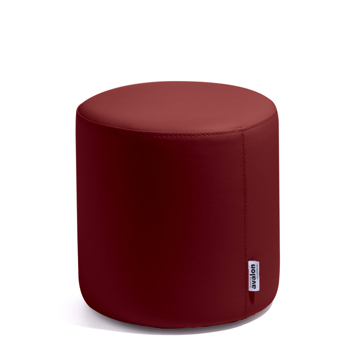 Avalon Tavolino Pouf Rigido Cilindro Similpelle Mamba Trendy Classe 1-IM Ignifugo per Interno ed Esterno. Dim: Ø35 cm X H32 cm