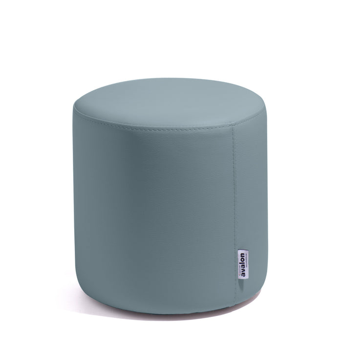 Avalon Tavolino Pouf Rigido Cilindro Similpelle Mamba Trendy Classe 1-IM Ignifugo per Interno ed Esterno. Dim: Ø35 cm X H32 cm