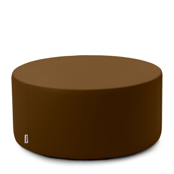 Avalon Tavolino Pouf cilindro rigido Similpelle Mamba Trendy Classe 1-IM Ignifugo per Interno ed Esterno. Dim: Ø90 cm X H40 cm
