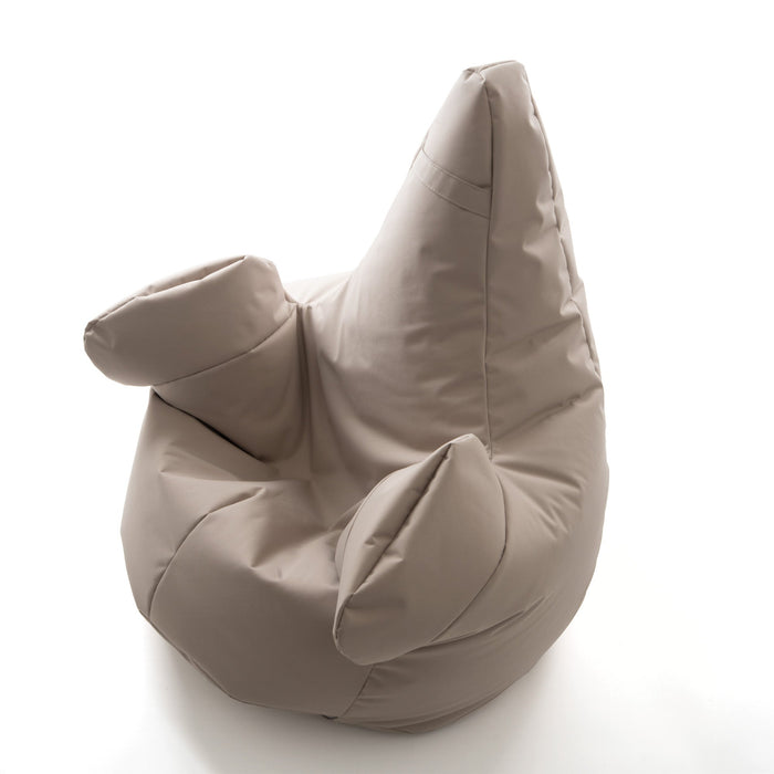 Pouf poltrona sacco Grande con braccioli Ploof, sfoderabile con sacca interna, Avalon in tessuto poliestere Jive per interno Imbottito, Antistrappo, Impermeabile Dim: Ø85 x H90 cm
