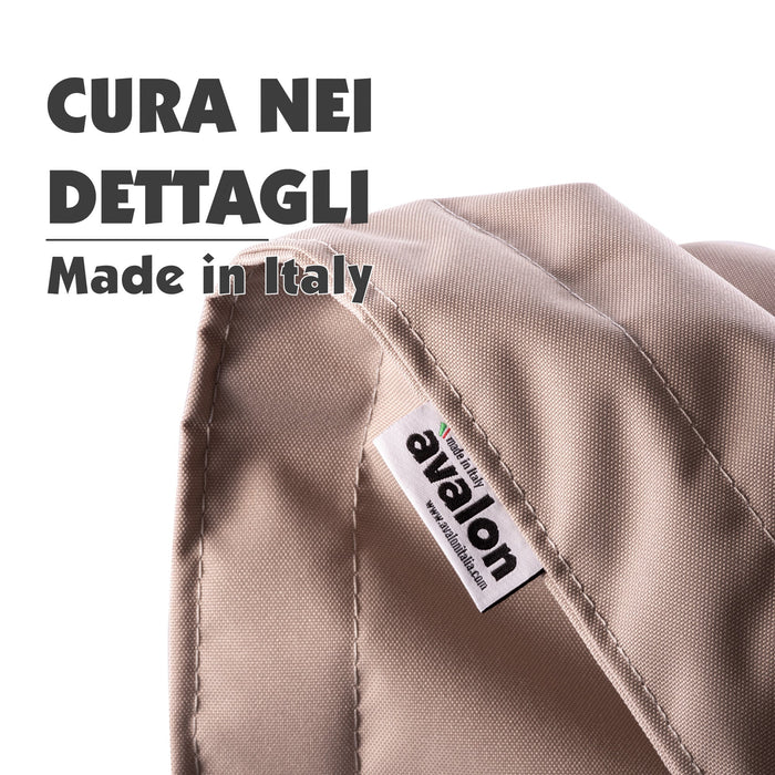 Pouf Cuscino Thin medio sacca vuota in tessuto antistrappo impermeabile Jive per interno dim.135x90 cm