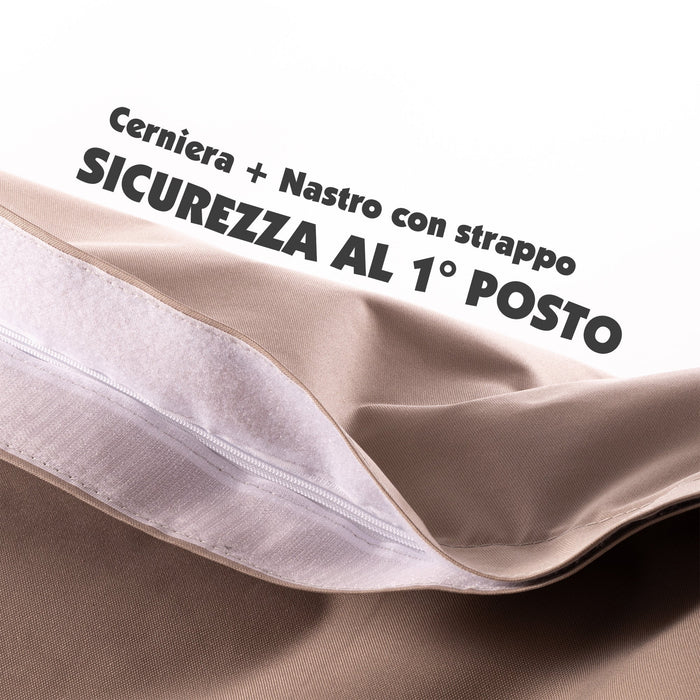 Pouf Cuscino Thin gigante sacca vuota in tessuto antistrappo impermeabile Jive per interno dim.200x140cm