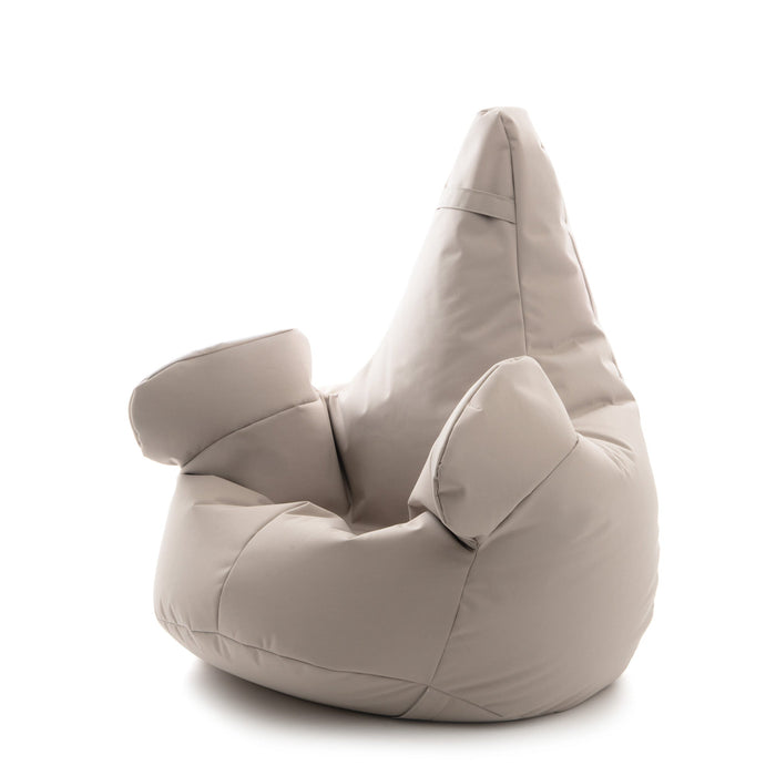 Pouf poltrona sacco Grande con braccioli Ploof, sfoderabile con sacca interna, Avalon in tessuto poliestere Jive per interno Imbottito, Antistrappo, Impermeabile Dim: Ø85 x H90 cm