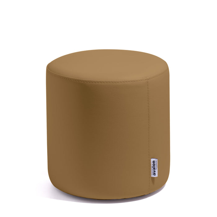 Avalon Tavolino Pouf Rigido Cilindro Similpelle Mamba Trendy Classe 1-IM Ignifugo per Interno ed Esterno. Dim: Ø35 cm X H32 cm