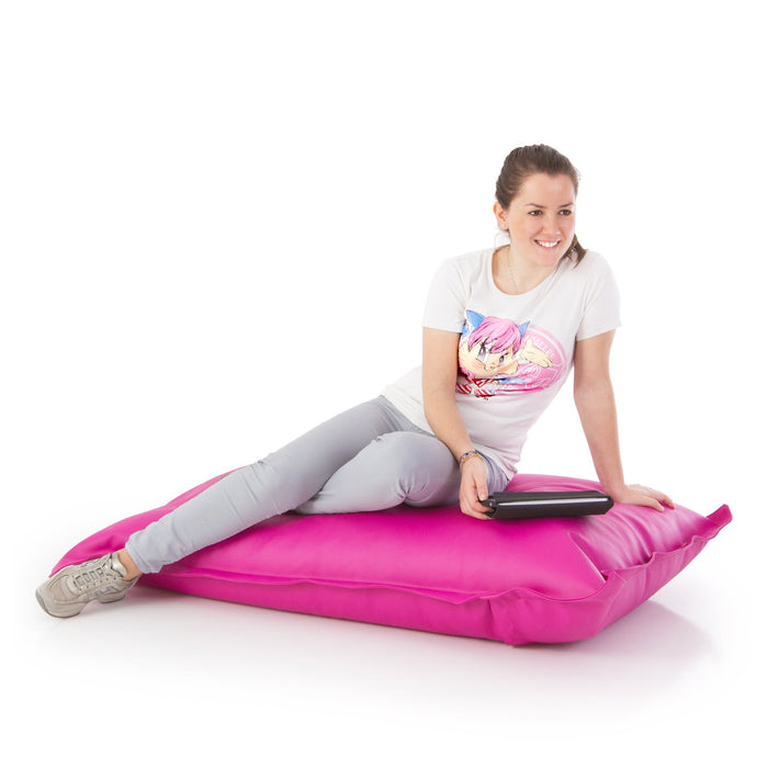Pouf Poltrona Cuscino Thin medio in finta pelle antimacchia Mamba per esterno dim.90x135 cm