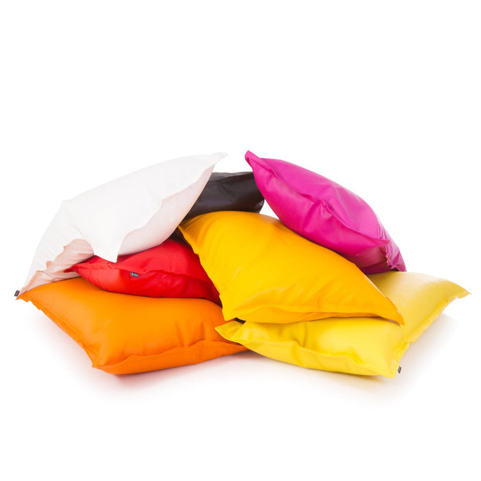 Pouf Poltrona Cuscino Thin medio in finta pelle antimacchia Mamba per esterno dim.90x135 cm