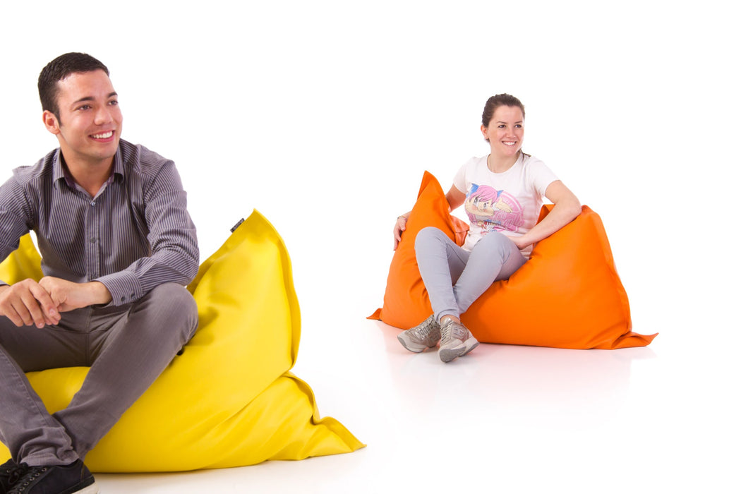 Pouf Poltrona Cuscino Thin medio in finta pelle antimacchia Mamba per esterno dim.90x135 cm