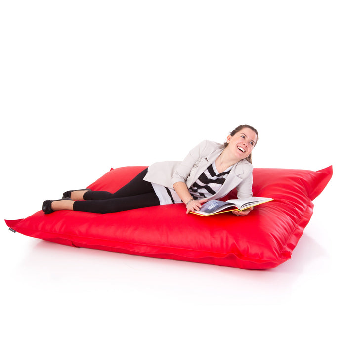 Pouf poltrona Cuscino Thin gigante Imbottito finta pelle antimacchia Mamba per esterno dim.140x200 cm