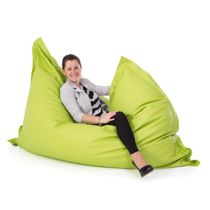 Pouf poltrona Cuscino Thin gigante Imbottito finta pelle antimacchia Mamba per esterno dim.140x200 cm