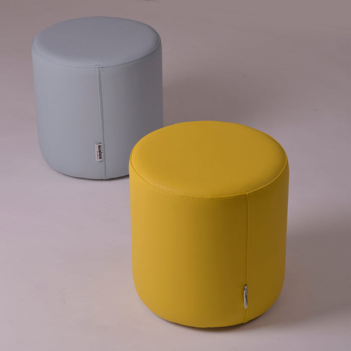 Avalon Tavolino Pouf Rigido Cilindro Similpelle Mamba Trendy Classe 1-IM Ignifugo per Interno ed Esterno. Dim: Ø35 cm X H32 cm