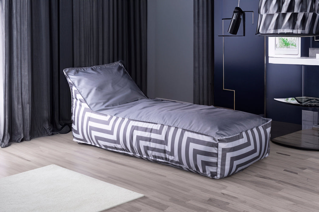 Pouf Lettino Badd L in Tessuto Geometrica per interno e per esterno Dim.70x160 cm