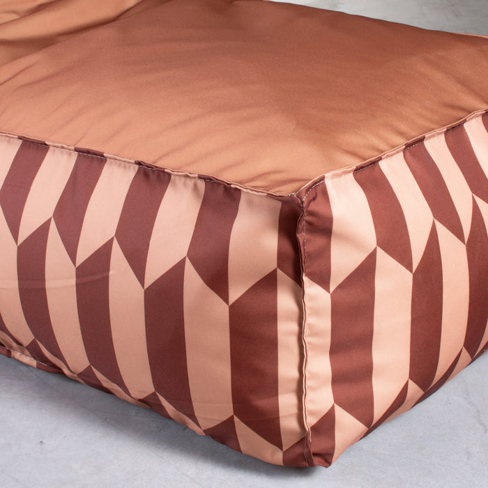 Pouf Poltrona Badd in tessuto Geometrica per interno e per esterno Dim. 70x105 cm