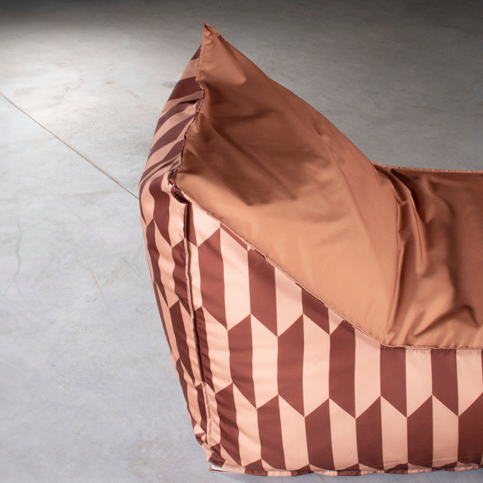 Pouf Poltrona Badd in tessuto Geometrica per interno e per esterno Dim. 70x105 cm