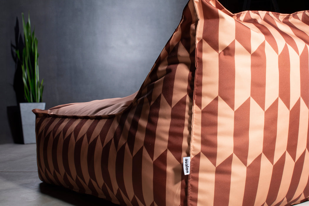 Pouf Poltrona Badd in tessuto Geometrica per interno e per esterno Dim. 70x105 cm