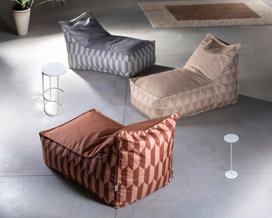 Pouf Poltrona Badd in tessuto Geometrica per interno e per esterno Dim. 70x105 cm