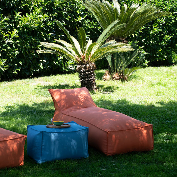 Pouf Lettino Badd L Avalon in tessuto Tropical per esterno. Dim: 70x160 cm
