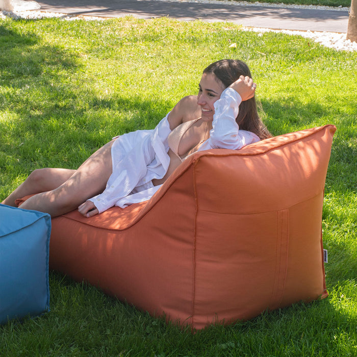 Pouf Poltrona Badd Avalon in tessuto Tropical per esterno. Dim: 70x105 cm