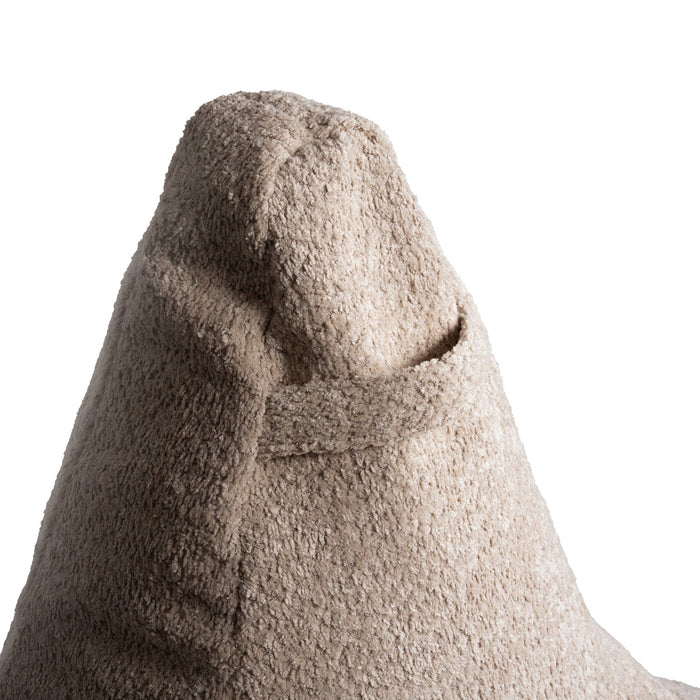 Pouf Poltrona Sacco Gigante XL Ploof Avalon in tessuto Bouclè per interno dim. Ø95 x H105 cm