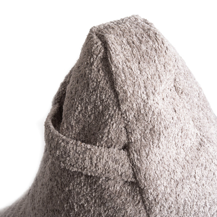 Pouf Poltrona Sacco Gigante XL Ploof Avalon in tessuto Bouclè per interno dim. Ø95 x H105 cm