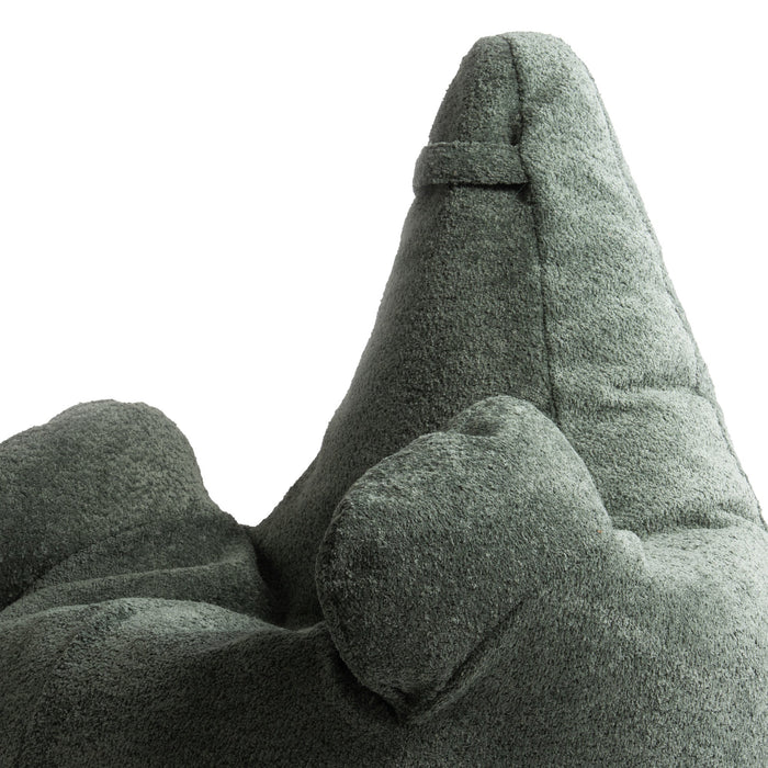 Pouf Poltrona Sacco Gigante XL Ploof Avalon in tessuto Bouclè per interno dim. Ø95 x H105 cm
