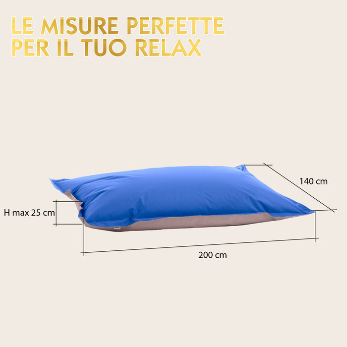 Pouf Cuscino Way Galleggiante Avalon in tessuto poliestere Samba per esterno.