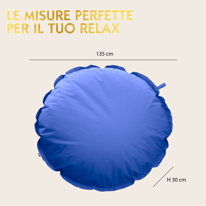 Pouf Cuscino Boa Galleggiante Avalon in tessuto poliestere Samba per esterno. Dim: Ø135xH30 cm