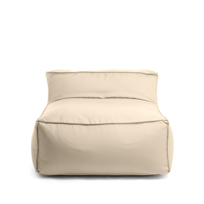 Pouf poltrona 1 posto Deluz Avalon in tessuto Tropical per esterno. Dim: 98x98x65 cm