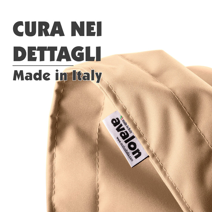 Pouf Cuscino Thin medio sacca vuota in tessuto antistrappo impermeabile Jive per interno dim.135x90 cm