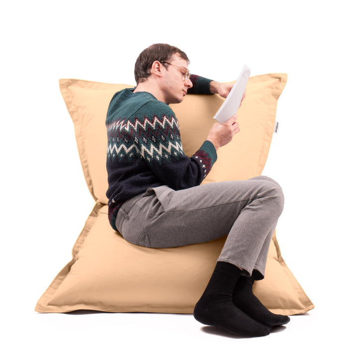 Pouf Cuscino Thin medio sacca vuota in tessuto antistrappo impermeabile Jive per interno dim.135x90 cm