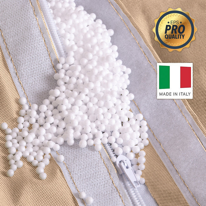 Pouf Poltrona Sacco piccola Sfoderabile con sacca interna BAG M in tessuto Samba per esterno, Antistrappo, Impermeabile, Ø68 x 107 cm