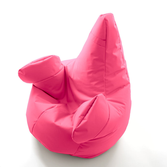 Pouf poltrona sacco Grande con braccioli Ploof, sfoderabile con sacca interna, Avalon in tessuto poliestere Jive per interno Imbottito, Antistrappo, Impermeabile Dim: Ø85 x H90 cm
