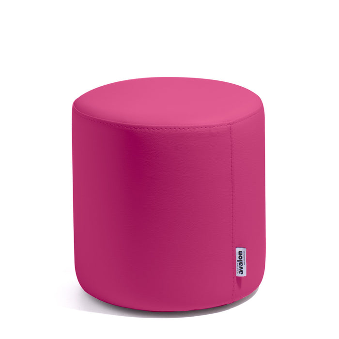 Avalon Tavolino Pouf Rigido Cilindro Similpelle Mamba Trendy Classe 1-IM Ignifugo per Interno ed Esterno. Dim: Ø35 cm X H32 cm