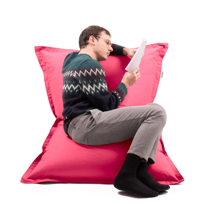 Pouf Cuscino Thin medio sacca vuota in tessuto antistrappo impermeabile Jive per interno dim.135x90 cm