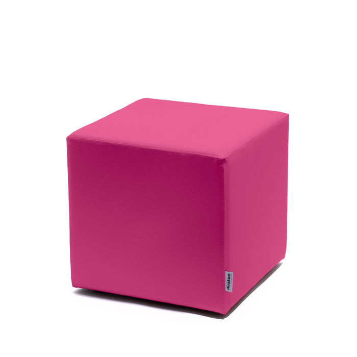 Avalon Pouf Rigido Cubo Similpelle Mamba Trendy Classe 1-IM Ignifugo per Interno ed Esterno. Dim: Larg. 45 cm X Prof. 45 cm X Alt. 43 cm