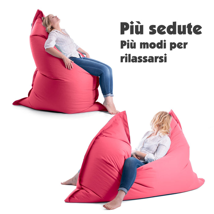 Pouf Cuscino Thin gigante sacca vuota in tessuto antistrappo impermeabile Jive per interno dim.200x140cm