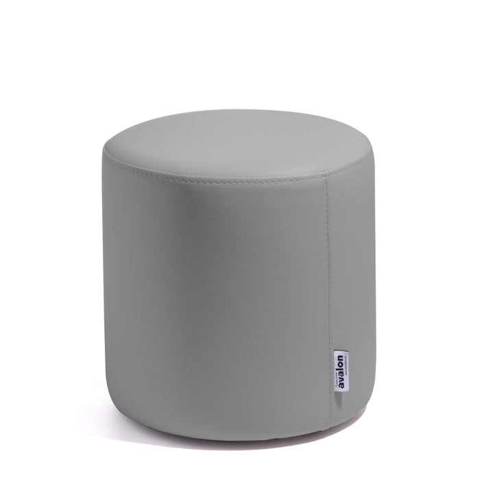 Avalon Tavolino Pouf Rigido Cilindro Similpelle Mamba Trendy Classe 1-IM Ignifugo per Interno ed Esterno. Dim: Ø35 cm X H32 cm